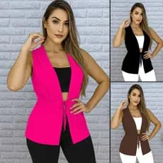 Blusas Feminina Fitness Academia Colete Fit ) Veste Leggins Tapa Bumbum Tule Camiseta Dry Fit Top Regata Treino T-shirts
