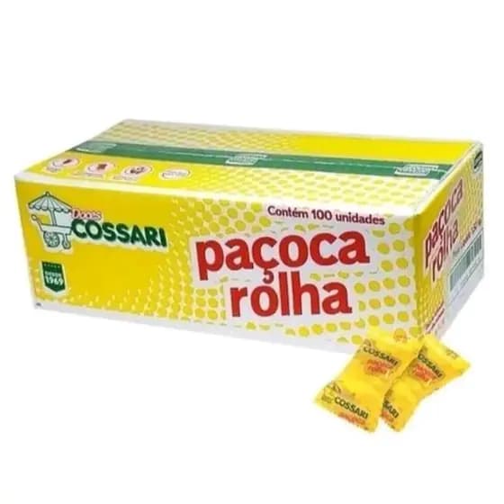 Paçoca Rolha Cossari 1,5kg Caixa com 100 Unidades - Sem Glúten