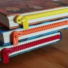 Marcador de Página Zíper Criativo 10cm Vermelho – Leitura Divertida, Presente Estudante, Livro Escola