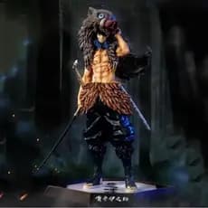 Boneco Inosuke Hashibira Kimetsu no Yaiba Demon Slayer Action Figure Anime Colecionável Presente Geek Decorativo mangá