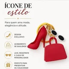 Chaveiro Estilo Glamour Feminino Bolsa Salto Alto Exclusivo