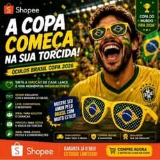🇧🇷 ÓCULOS BRASIL COPA 2026 🇧🇷ENTRE NO CLIMA DA TORCIDA!Copa2026 #Brasil #TorcidaBrasil #ÓculosBrasil #Hexa