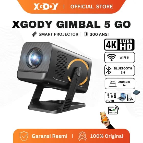 Projetor XGODY Smart Mini Android Full HD 4K Bluetooth Wifi 6 De Cinema Em Casa Suporte Netflix