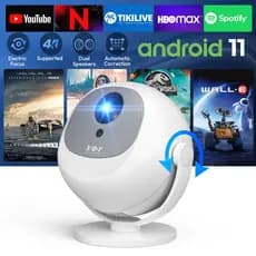 XGODY Gimbal A2 Full HD 1080P Projetor Wifi6 De Home Theater Alto-Falante 2 * 3W Integrado 300ANSI