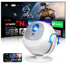 Projetor Portátil XGODY 360 ° Dome 1080P 300ANSI Bluetooth 5.0 Com Foco Elétrico Netflix