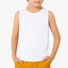 Camiseta Regata Infantil Basica 100% Algodão Leve e Confortável Masculino Menino Kids Lisa