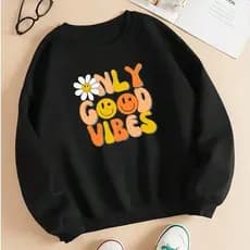 Moletom Feminino Casaco Feminino God Vibes Abrigo Feminino Gola Redonda