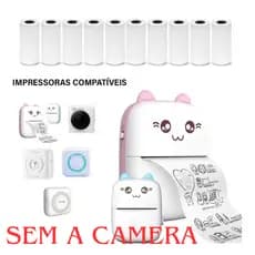 Kit 5/10 Bobina 57x30mm SEM Impressora Somente ROLO Rolo Térmica  Pra Mini Impressora Portátil