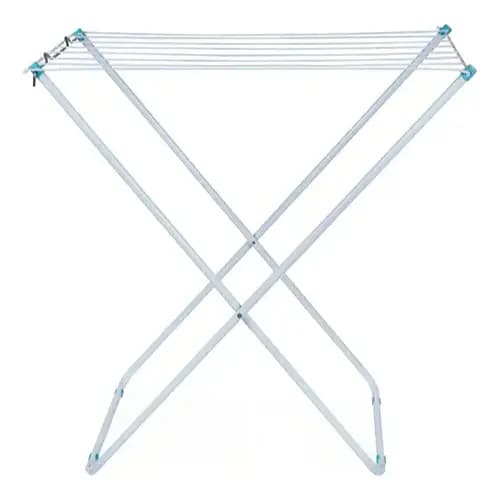 Varal Chão Reforçado Compacto Retrátil Dobrável Slim Mor Cor Branco
