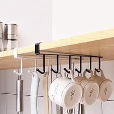 KIT Gancho Organizador De Armário Multifuncional Ferro Preto ou branco