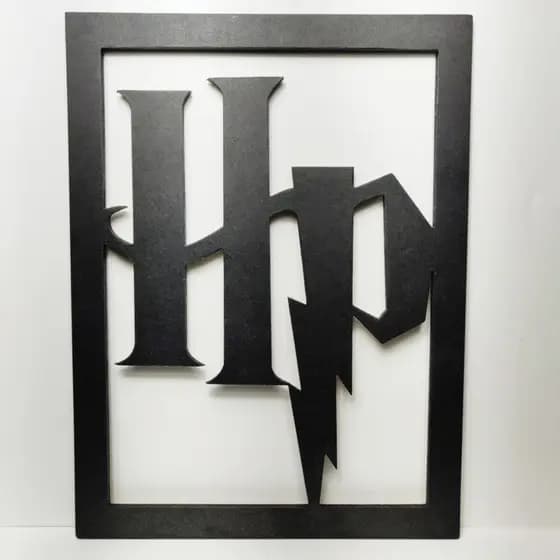 Quadro Harry Potter Grande Decorativo MDF Vazado Para Parede Geek Hogwarts