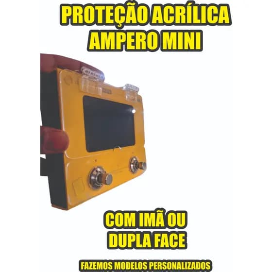 Proteção Acrílica Para Pedaleira AMPERO MINI Com dobradiça e imã