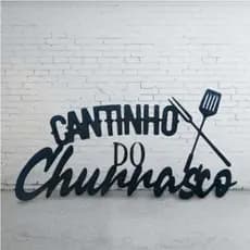 Cantinho do Churrasco em MDF Preto