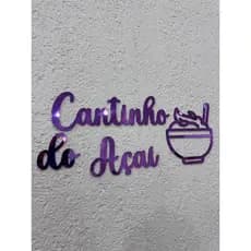 Cantinho do Açaí Acrílico Roxo