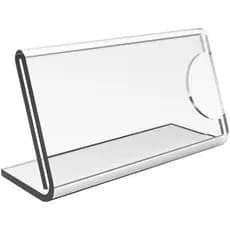10 Display Acrílico Porta Preço 5x3cm Etiqueta Expositor Buffet Vitrine