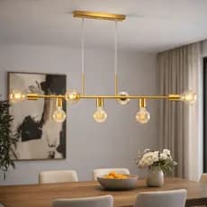 Luminária de Teto Lustre Pendente Ciciliano 7 Lâmpadas para sala salão cozinha e comercio (Estilo Jabuticaba)