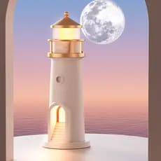 Farol Luz De Projeção Lua Ambiente Luzes Noturnas Música Sensor Movimento Lanterna Acampamento Presentes Natal Decoração