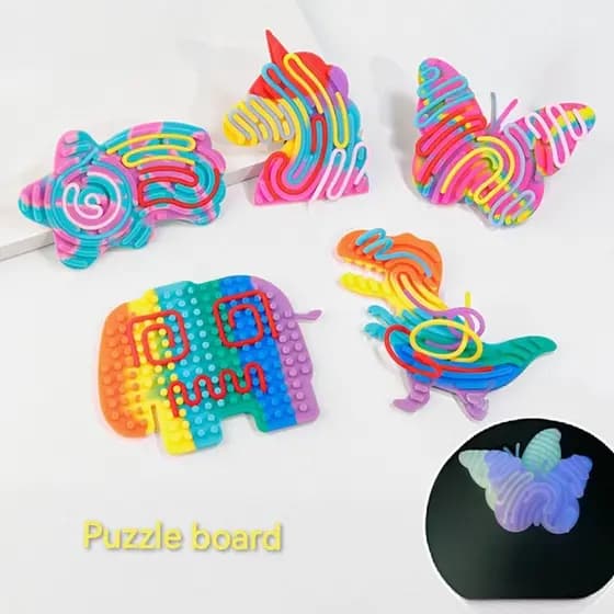 Placa De Atividade Sensorial Lados Duplos Brinquedo De Silicone Para Presente Infantil Presente de Natal