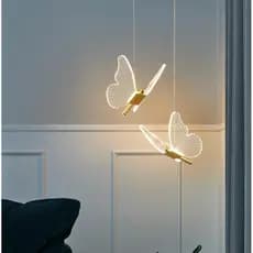 Mini lustre borboleta estilo nórdico decoração de quarto infantil 3000k/4000k/6000k