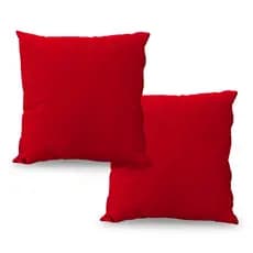 KIT 02 Capas Capa Decorativa de Almofada Lisa Suede Veludo 40x40 com Zíper Decoração Premium