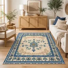 Tapete Indiano Persa Sala felpudo Aveludado  Grande Gigante 200x140 Sala Quarto  Antiderrapante Luxo