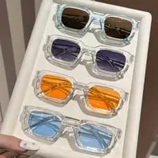 Óculos de sol quadrados óculos de sol feminino High-End sentir mais magro olhar grande quadro protetor solar Anti-ultrav