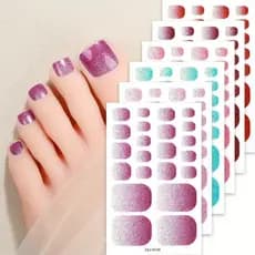 Gradiente cebola em pó adesivos de unhas adesivos de unhas bonito clareamento à prova dwaterproof água Manicure adesivos