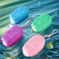 Bolha de Silicone esfregando as costas esfregando cinzas massagem ferramenta útil esfregando toalha de banho dupla face