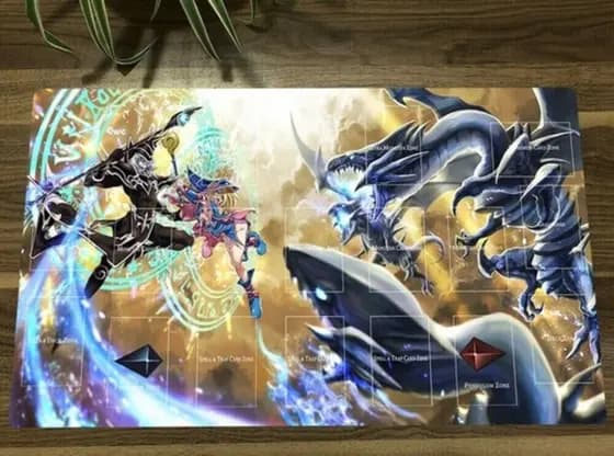 Novo Yu-Gi-Oh Playmat Olhos Azuis Dragão Branco Mágico Escuro TCG CCG Yugioh Mat