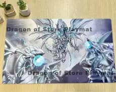 YuGiOh Majestade Com Dragões De Branco TCG CCG Playmat Olhos Azuis Alternativa Dragão Jogo De Cartas De Negociação Tapet