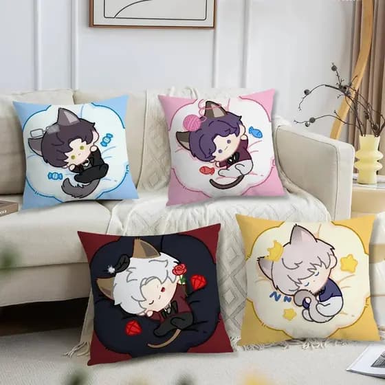 Bonito Amor E Espaço Profundo Sylus chibi Arte Capa De Almofada Macio Fronha Para Sofá Sala Estar Decoração Escritório E