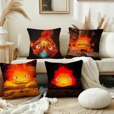 Anime C-calcifer M-Moving Castle Capa De Almofada Decoração Sala Casa Sofá Estar Escritório Carro Nordic Simplicidade