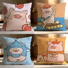 Popular L-LLulu Pig Capa De Almofada Macia Lavável Fronha Multi-Cena Para Sofá Cama Viagem Uso De Escritório