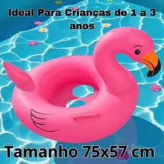 Boia Infantil Com Assento Flamingo Inflável Piscina Praia Verão Diversão e Segurança Boia Bebe