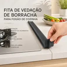 Tira de Silicone em Forma de T para Cozinha Anti Óleo e Resistente a Manchas com Proteção de Lacuna do Fogão e Vedação