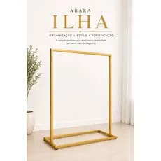 Arara Ilha Premium para Loja e Boutique | Expositor de Roupas em Aço Carbono Reforçado