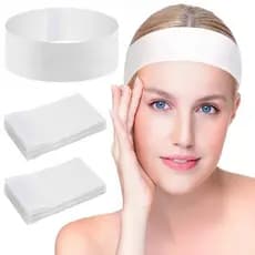 50 Pçs Descartável Macio Cuidados Com A Pele Faixa De Cabelo Não Tecido Lavagem Banho Elástico Spa Bandana