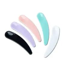 100 Pçs/Lote Mini Espátula Cosmética Descartável Curvada Colher Máscara De Maquiagem Creme Para Os Olhos Vara Compõem Ro