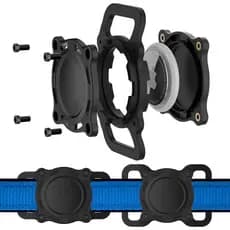 Airtag impermeável Dog Collar titular à prova de choque Ultra-durável, plástico & Silicone Pet Case para Air Tags, colar