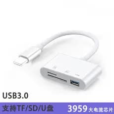 Leitor de cartão SD cartão de memória iphone cartão adaptador TF OTG cabo 3 em 1