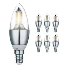 Ctb Kit 6 Lâmpadas Led Vela 4w E14 320lm Branco Quente