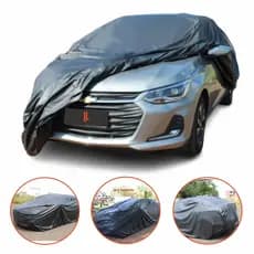Capa de Carro Impermeável Couro Ecológico Protetora Forrada Resistência Sol Chuva Poeira