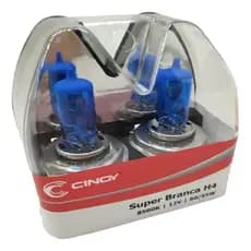 Par Lâmpada Farol H4 Super Branca Efeito Xenon Cinoy Encaixe Padrão