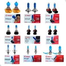 Kit Par Lâmpadas Super Branca Efeito Xenon H1 H3 H4 H7 H8 H11 H16 Hb3 Hb4 H27 9006 Farol Cinoy