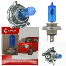 Par Lâmpada H4 Super Branca Efeito Xenon Cinoy Farol Encaixe Padrão