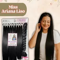 Cabelo Bio Fibra Miss Ariana Liso 400g | 9 Telas 60cm Entrelace