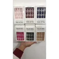 Unhas Postiças Realista Com Glitter False Nail Profissional.