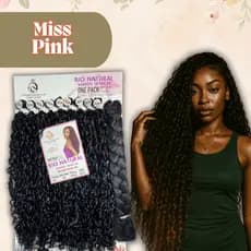 Cabelo Bio Fibra Miss Pink Freedom Love 9x85 cm Cacheado 380 g