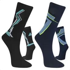 Kit 2 Pares Meia Masculina Feminina Poliamida Esporte Ciclismo Corrida Cano Alto Performance Fitness