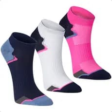 Kit 3 Pares Meia Poliamida Invisível Respirável Esportiva Academia Treino Macia Unissex Performance